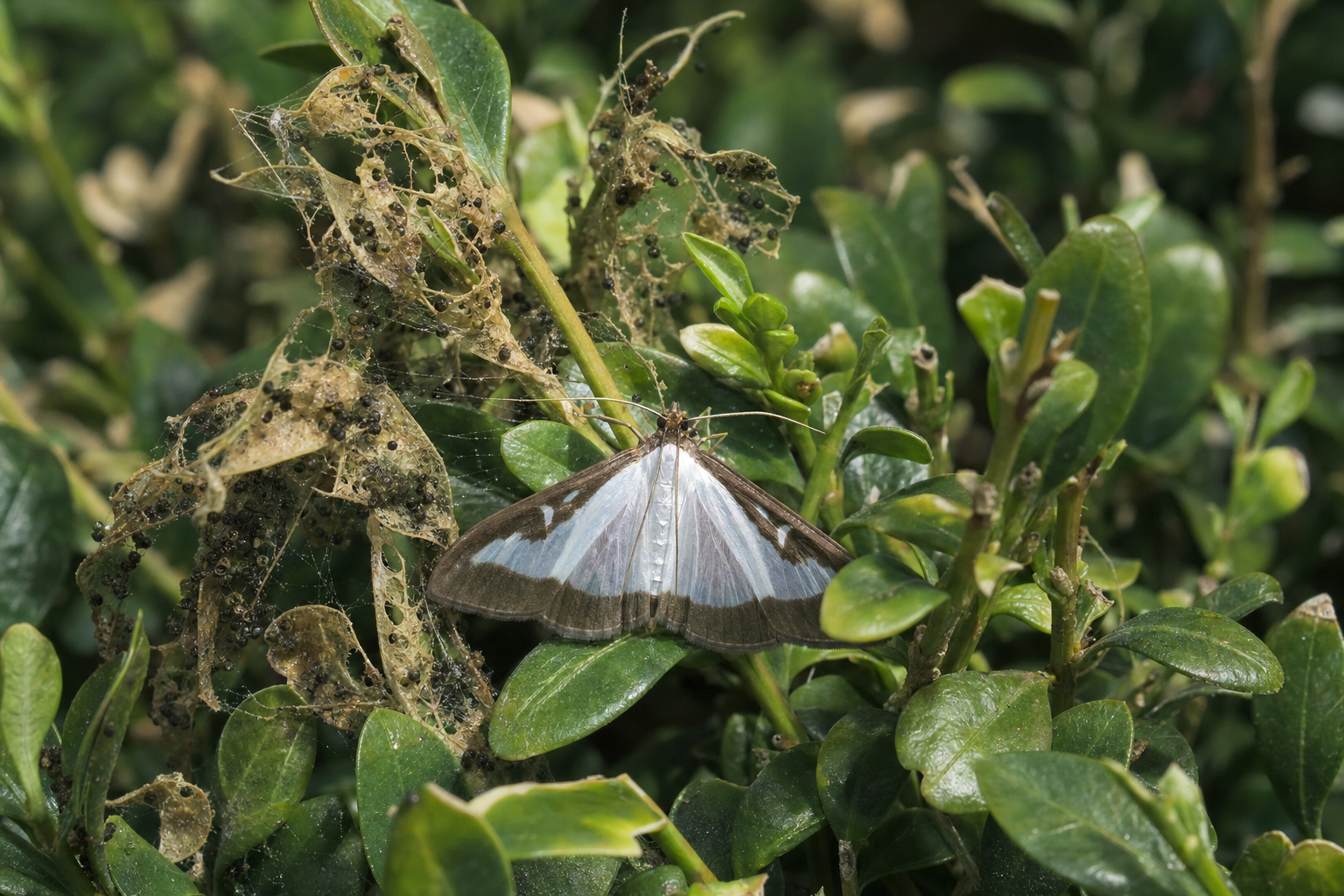 Puszpángmoly – Felismerni, Kezelni, Megelőzni (Cydalima perspectalis)