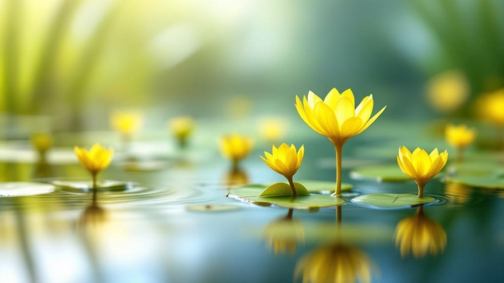 Yellow Floating Heart